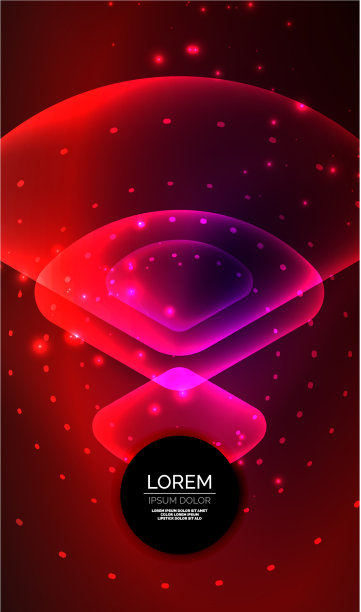 发光的霓虹灯闪亮透明抽象几何图片下载