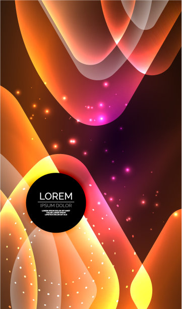 发光的霓虹灯闪亮透明抽象几何图片下载