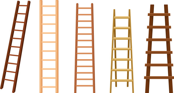 家用和家用木制楼梯或踏步梯图片下载