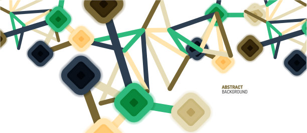 抽象的正方形网点连接方式图片下载