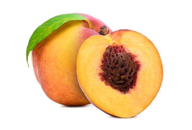 鲜桃孤立上白图片下载