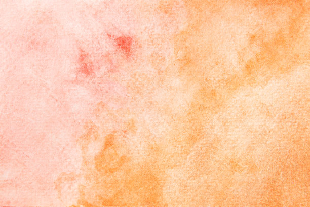 水彩画墙纸。手绘粉色和橙色水彩背景。图片下载