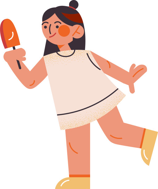 可爱的黑头发女孩穿着白色裙子站着图片下载