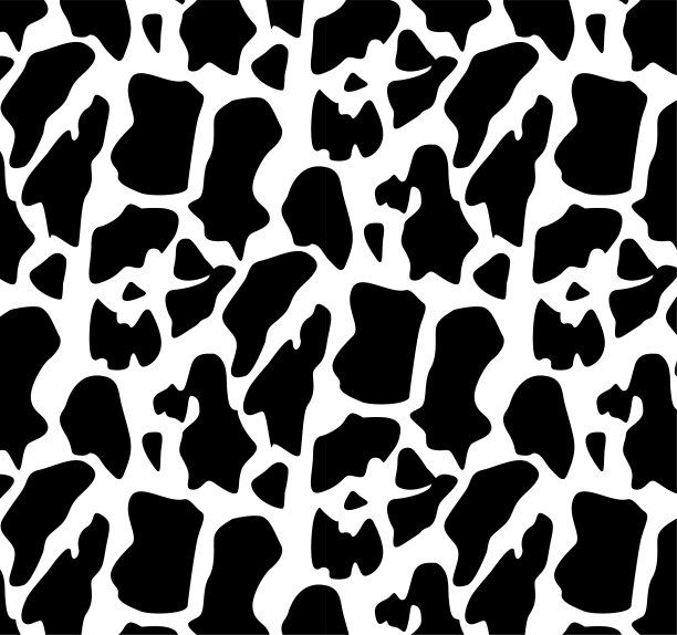 荷斯坦奶牛印花无缝图案材料图片下载