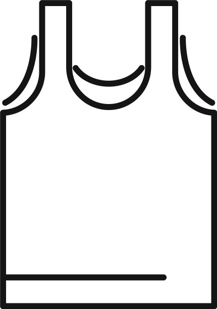 运动背心图标轮廓风格图片下载