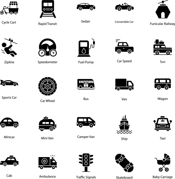 运输代理和字形包装图片下载