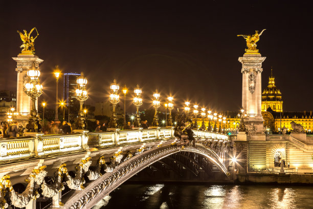 巴黎的亚历山大三世大桥图片下载