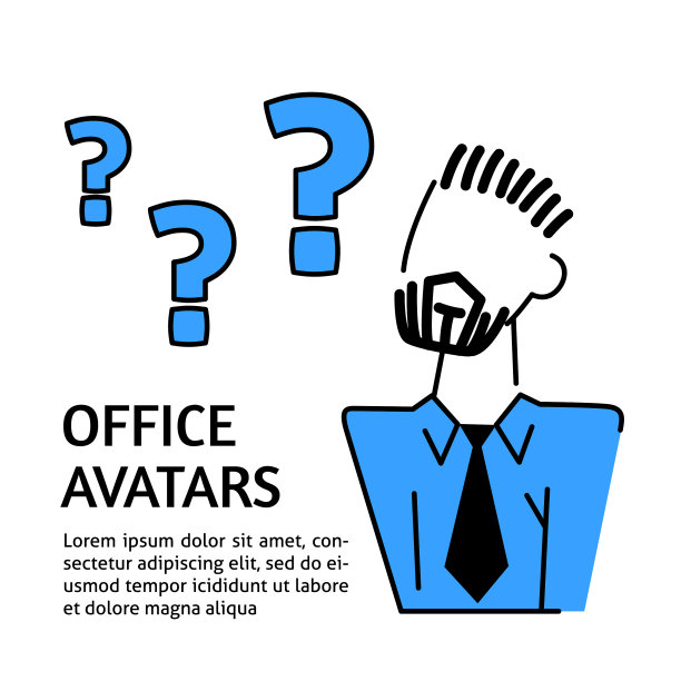 一组涂鸦商业化身图片下载