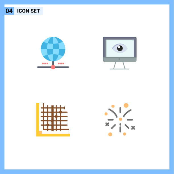 4 .用户界面平面图标包现代标识图片下载