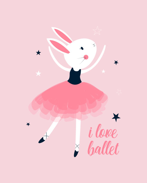 芭蕾舞兔做t恤图片下载