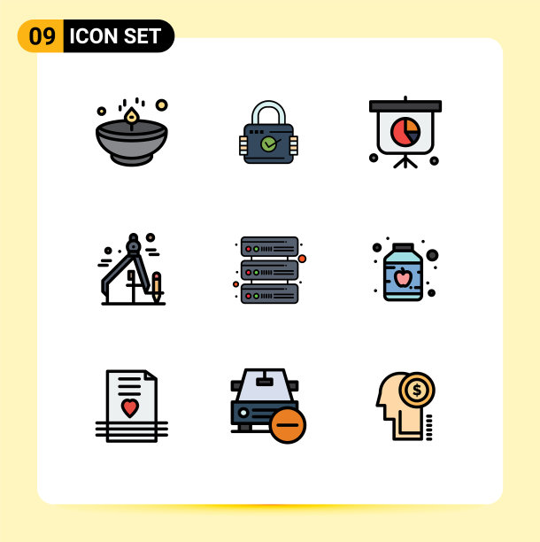 设置9个现代UI图标符号标志图片下载