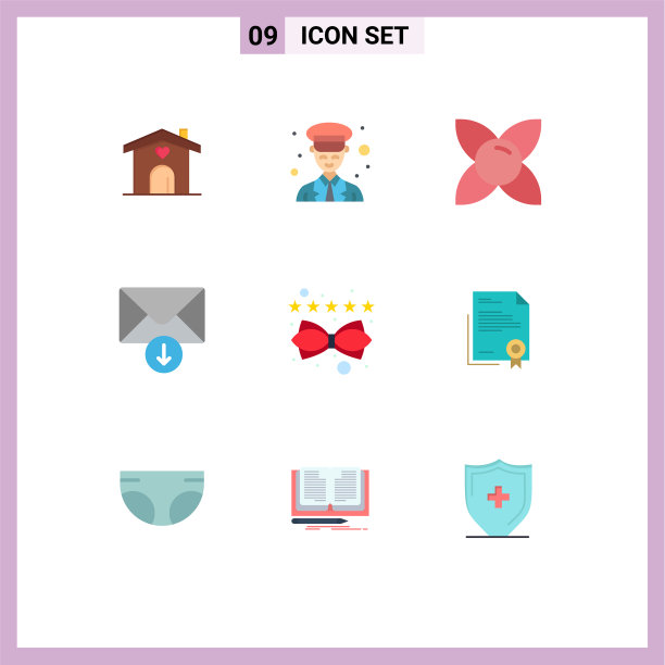 设置9个商业平面颜色包图片下载