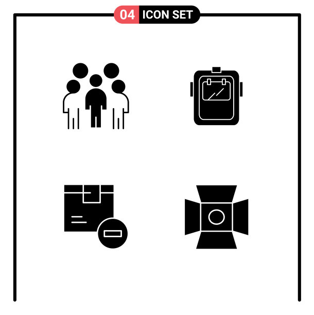 组为组设置的现代固体符号图片下载