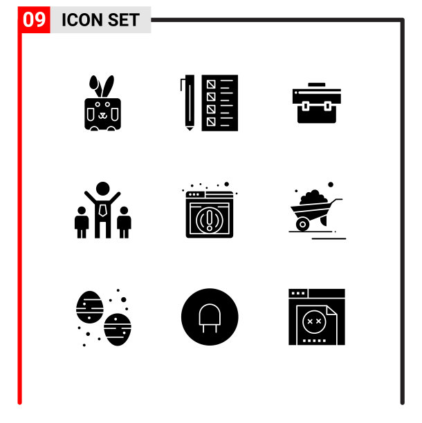 用户界面包9个基本立体字形图片下载