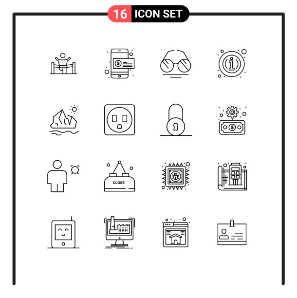 16适用于网络和移动的通用大纲图片下载