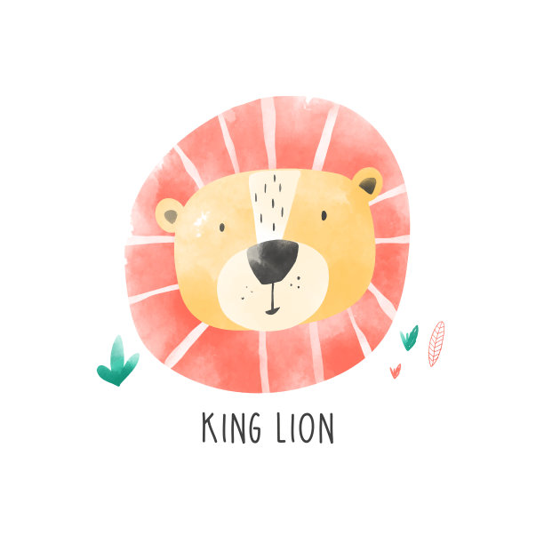 印有标语的狮子t恤设计图片下载