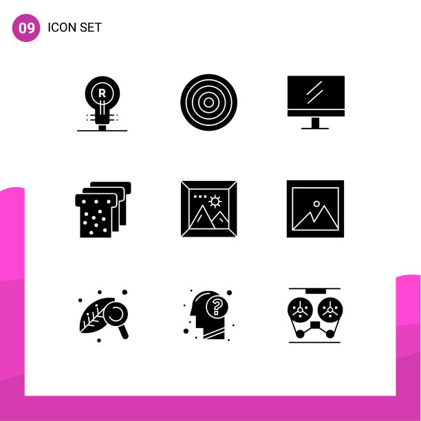 主题立体符号和可编辑符号的9种图片下载