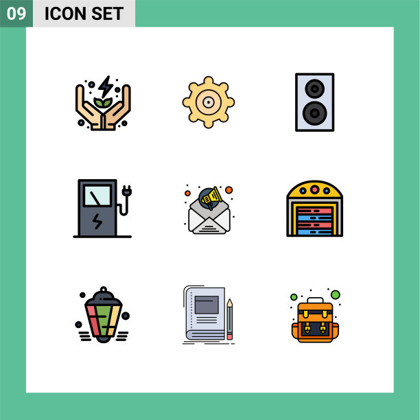 填充线平色包9个通用符号图片下载