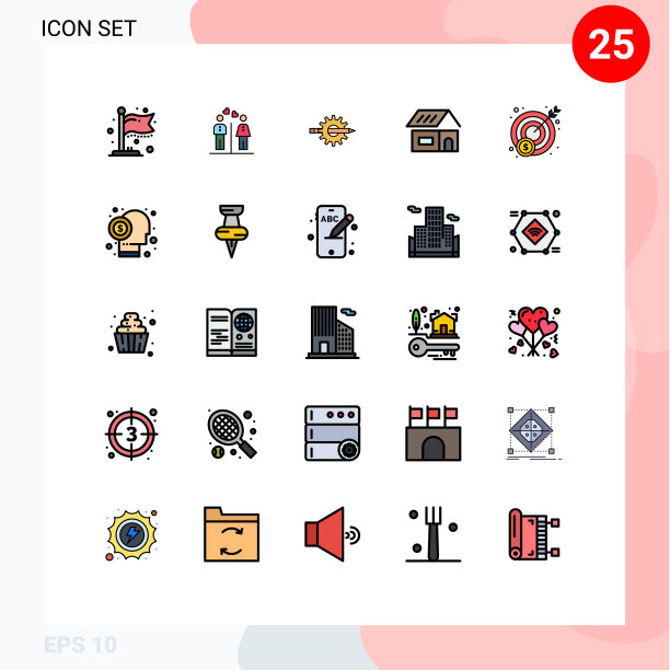 25填充线平面颜色的网站概念图片下载