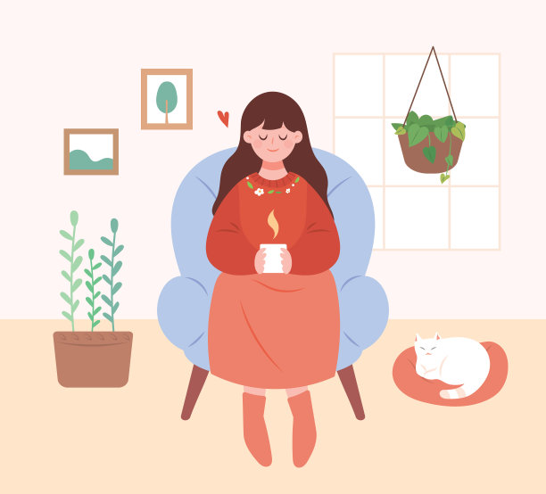 在家休息的女人图片下载