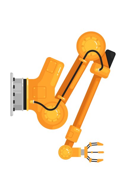 机器人的手爪。孤立的机械手臂图片下载