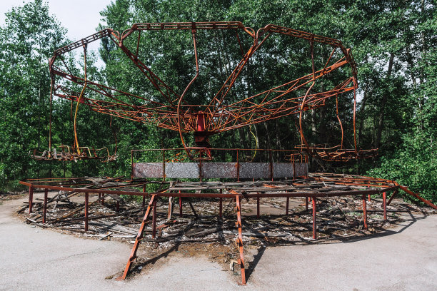 废弃的景点，普里皮亚季，切尔诺贝利禁区图片下载