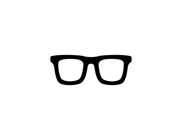 眼镜图标。孤立的眼镜符号-向量图片下载