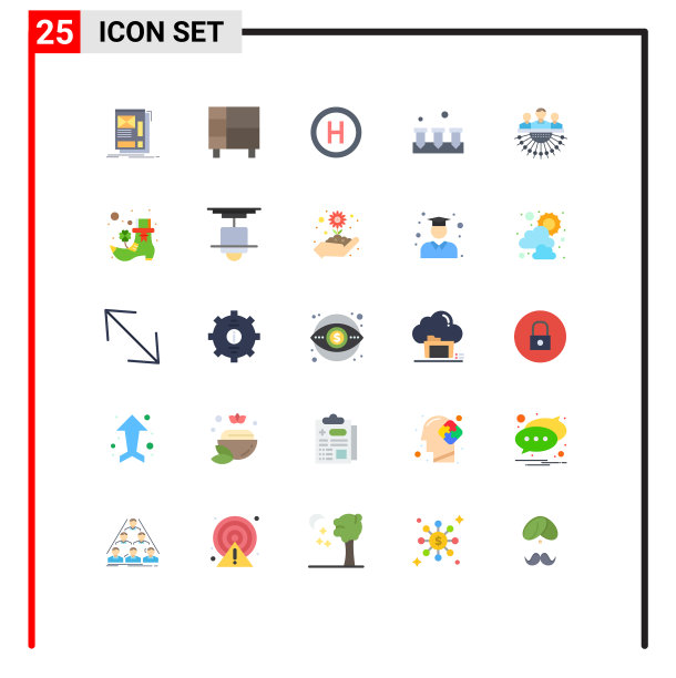 设置25个平面颜色网格分配图片下载