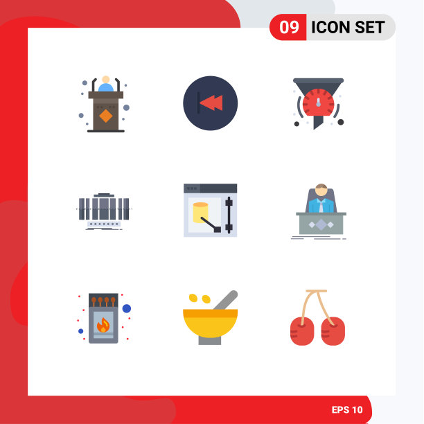 9 .平面色彩概念的网站，移动和应用程序图片下载