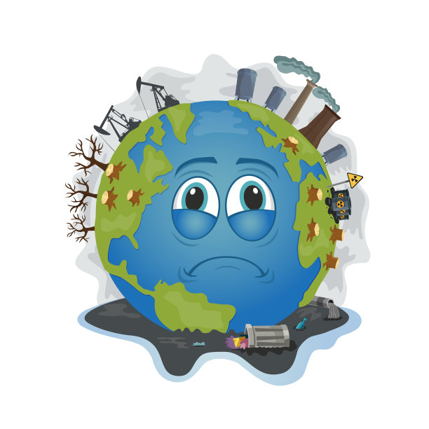 地球因污染而哭泣图片下载