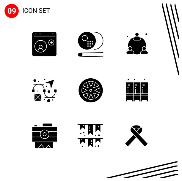 股票图标包9行符号和符号图片下载