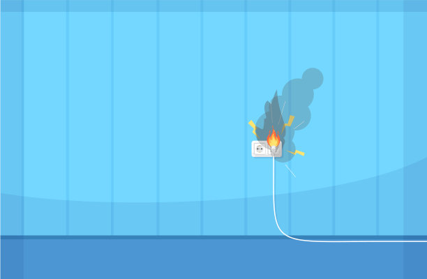 布线有问题的半平面RGB彩色矢量图图片下载