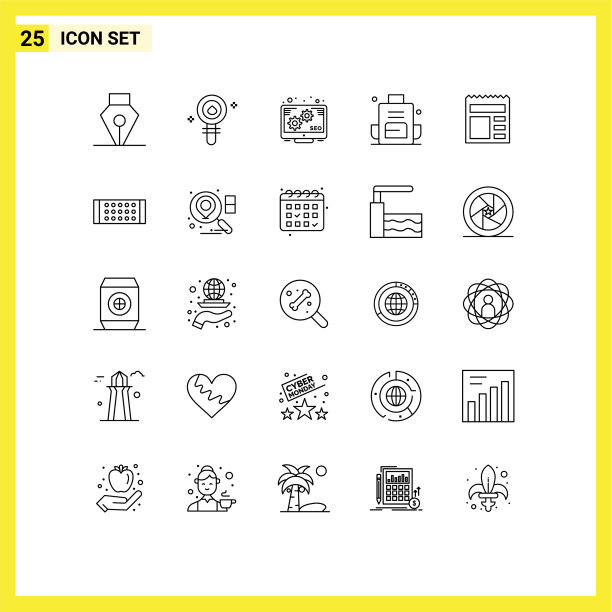 象形文字设25条简单线条基本学法图片下载