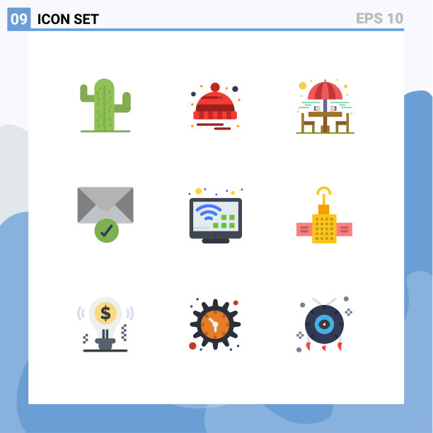 为智能设置9个平面颜色的网格图片下载