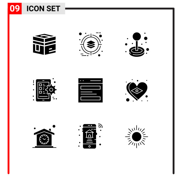 9个适用于网络和移动的通用实体符号图片下载