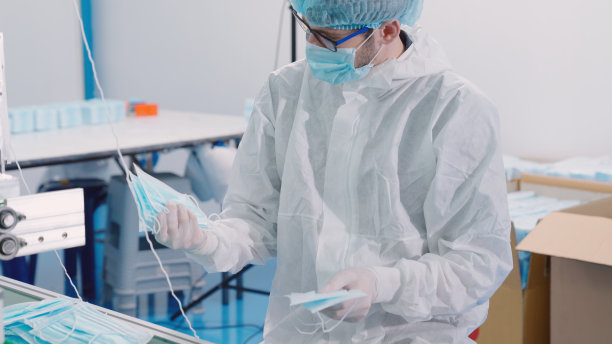 现代化口罩生产线工厂图片下载