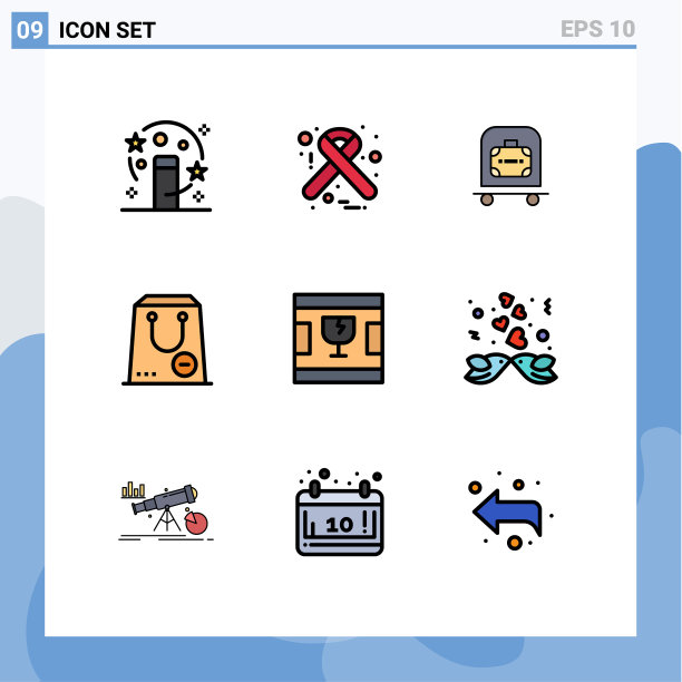 在网格上设置9填充线的平面颜色图片下载