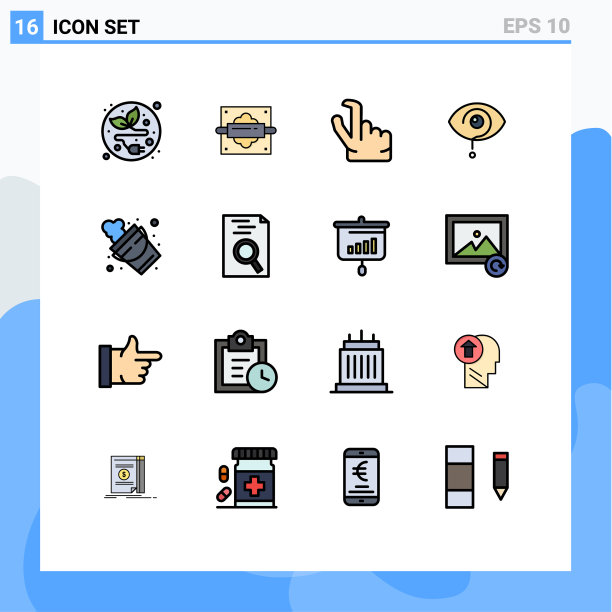 16个创意图标的现代标志和符号图片下载