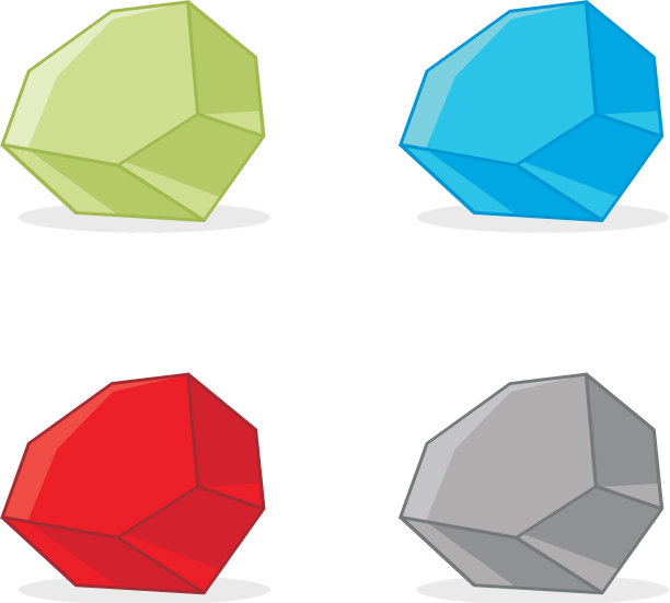 彩色石材eps标志模板设计图片下载