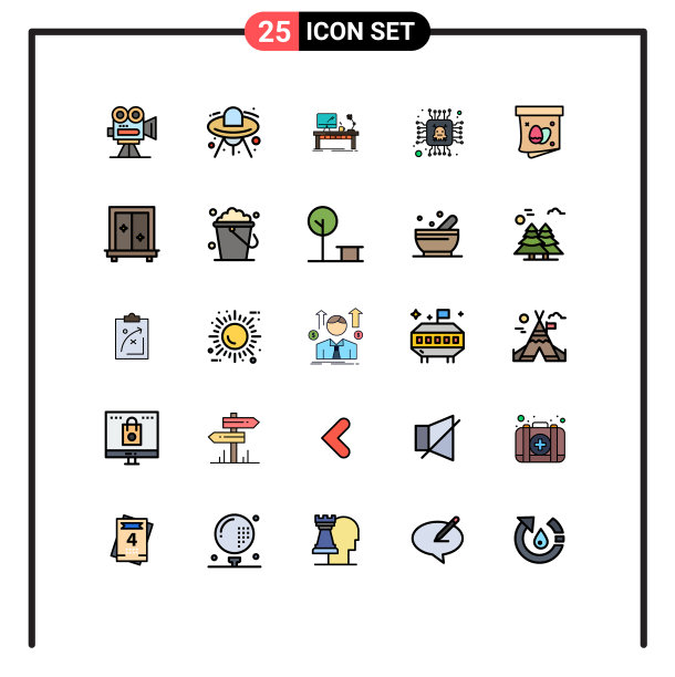 可编辑线包25简单填充线平图片下载