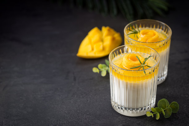 芒果意式奶冻图片下载
