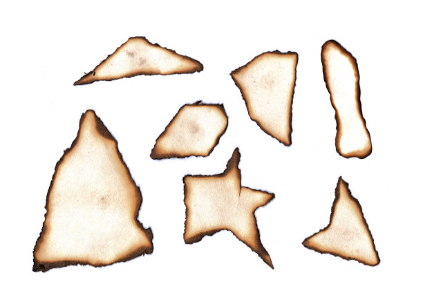 不同形式的烧纸边缘图片下载