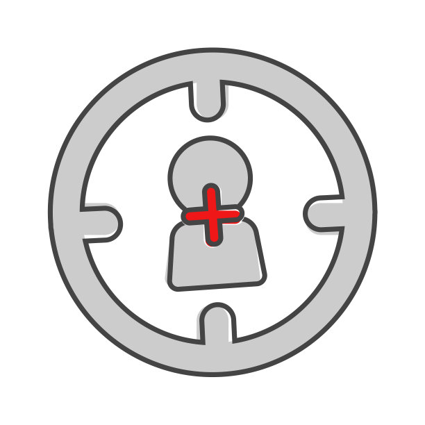 矢量图标目标上的卡通风格的白色孤立的背景。图片下载