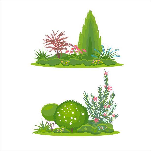 两种混合花卉边框模板组成图片下载