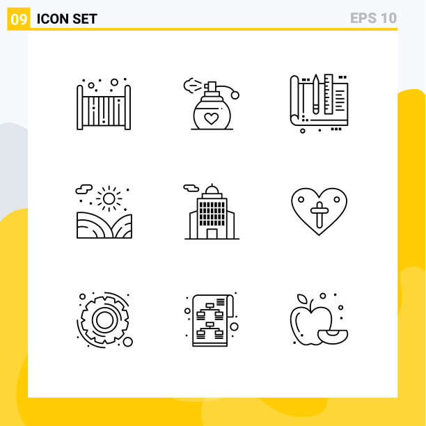 9 .用户界面轮廓包现代标识和图片下载