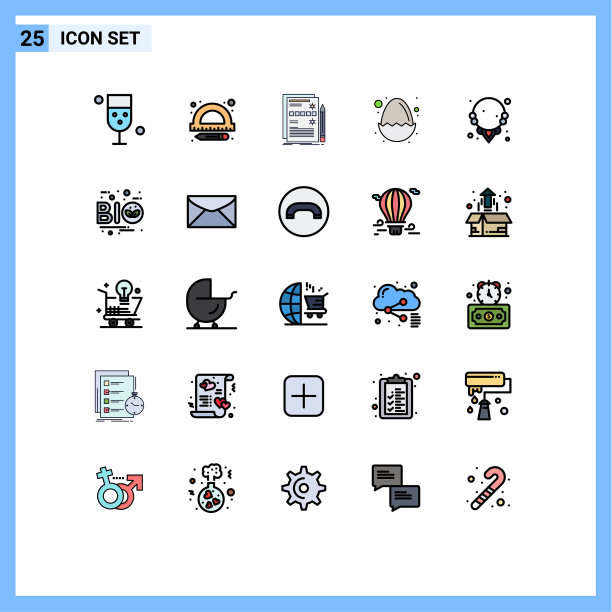 可编辑线包25简单填充线平图片下载