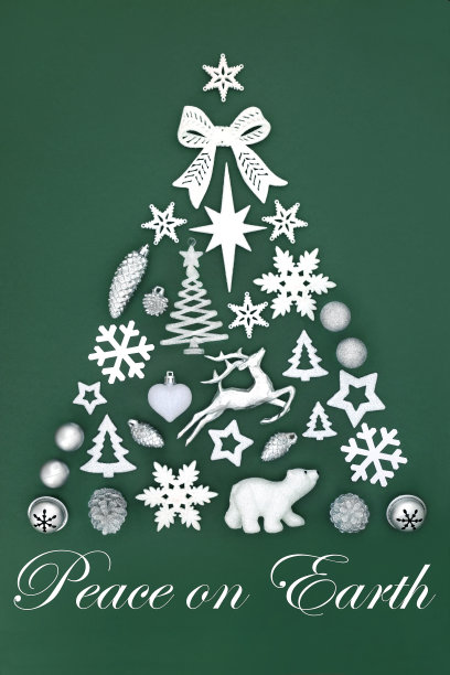 地球上的和平抽象圣诞树图片下载