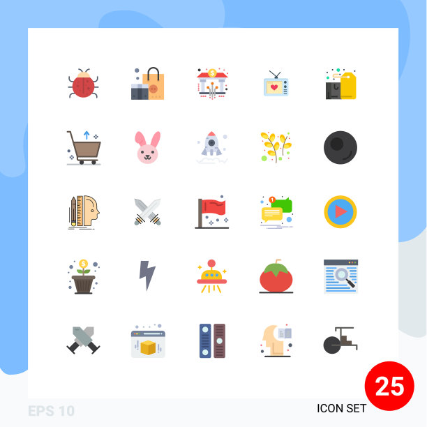 包25创意平面颜色徽章图片下载