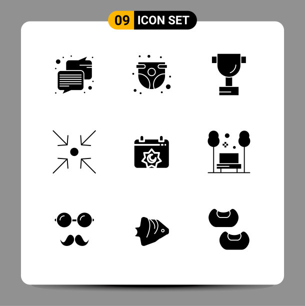 9 .创意图标的现代标志和符号图片下载