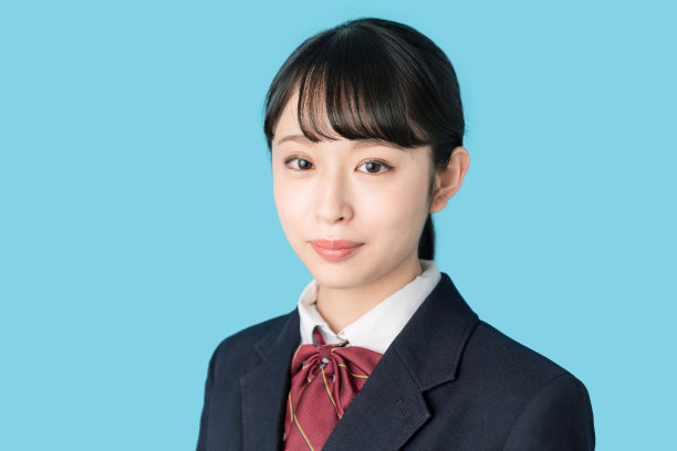 亚裔女学生的肖像。图片下载